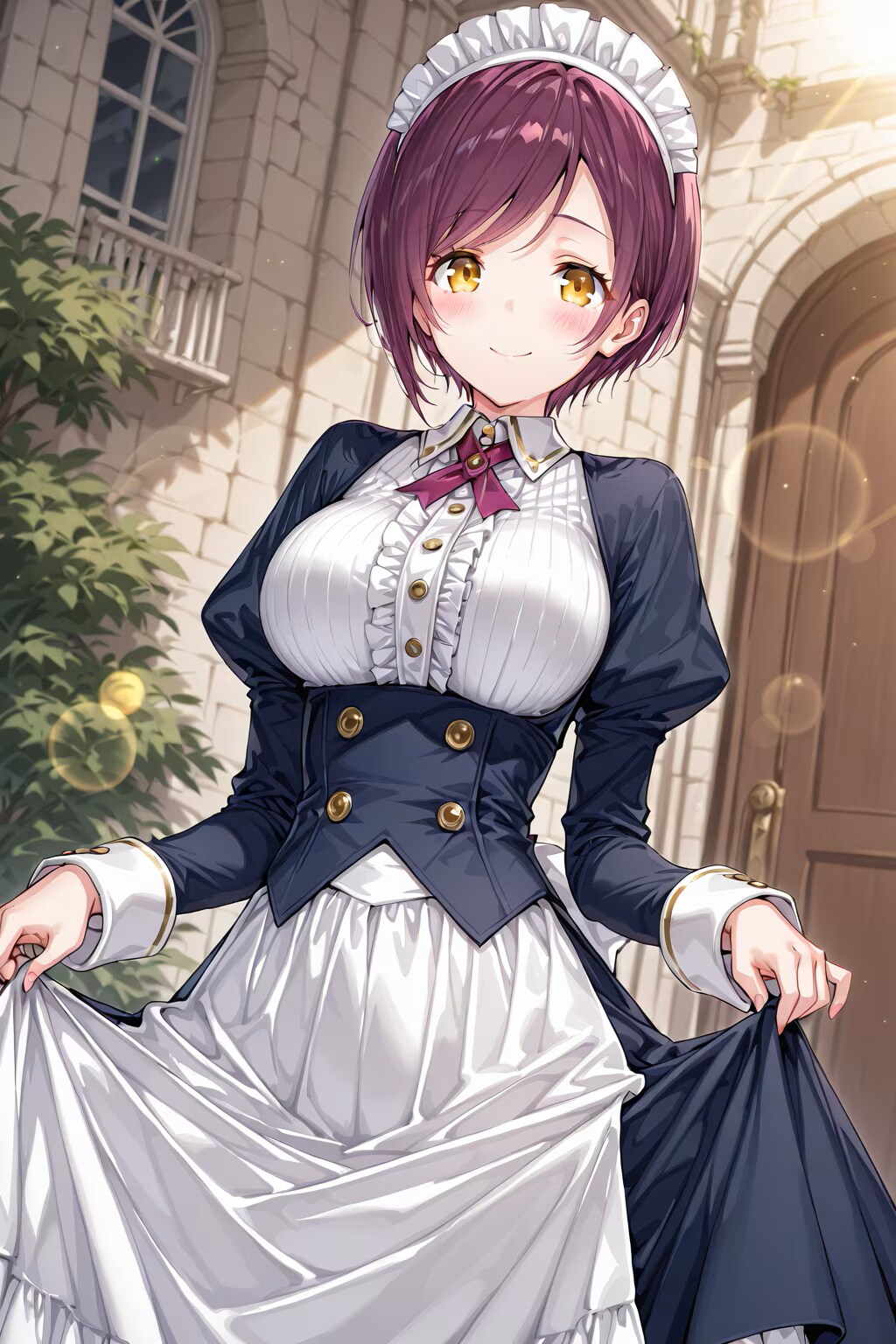 ChatGPT Images 1.5（挨拶メイドの芽衣ちゃん）