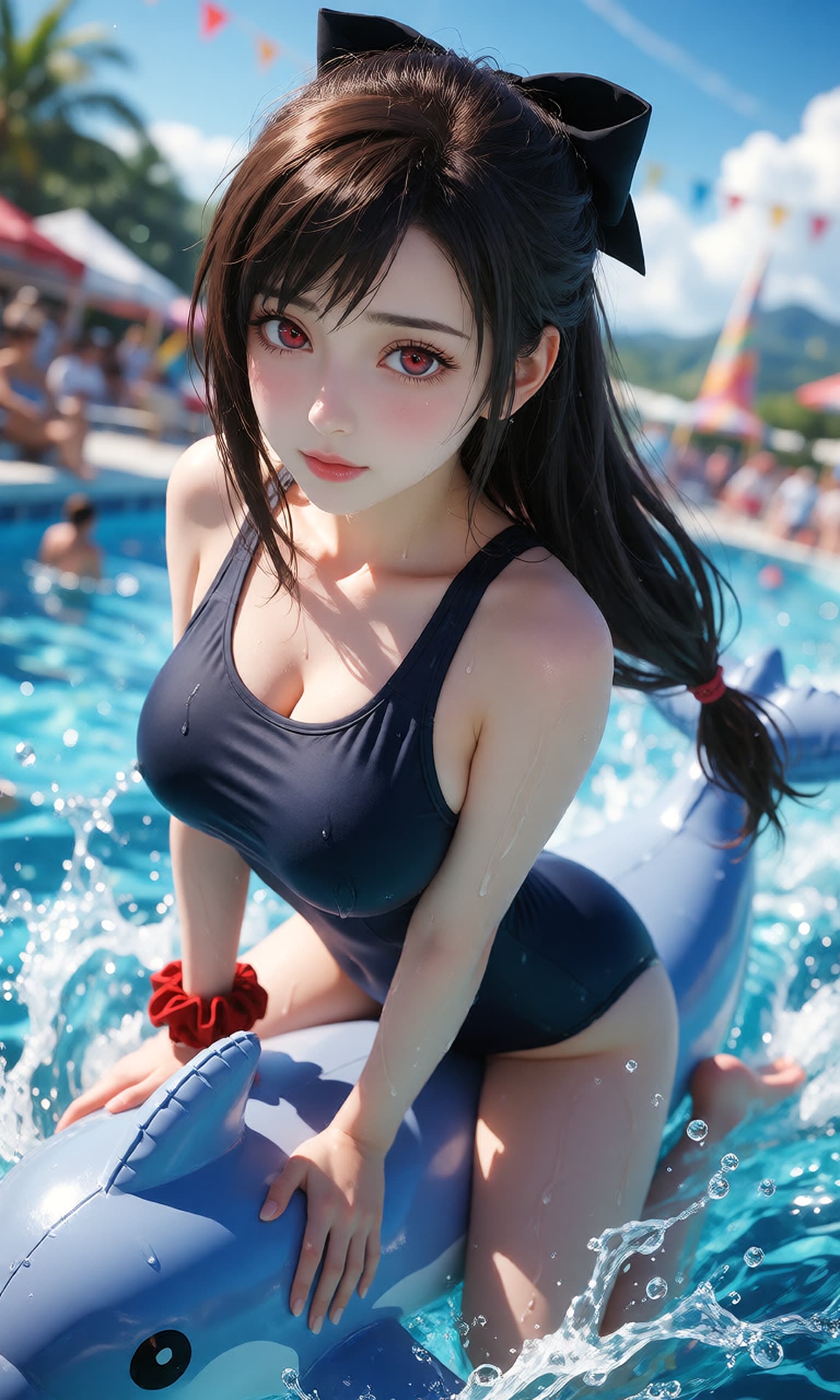 スク水ティファさんライドオン