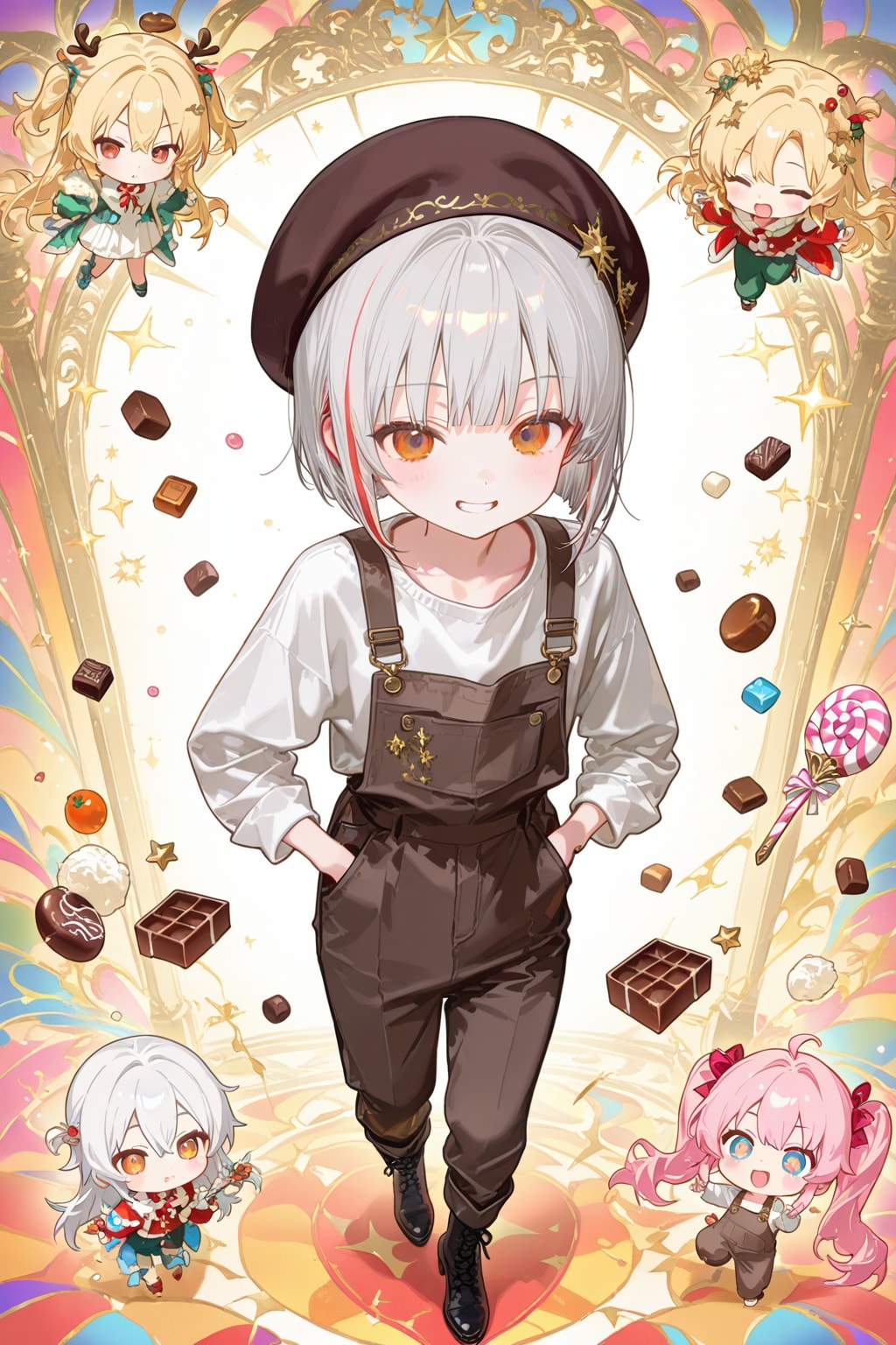 祝1000投稿！ちびキャラたちと白遊ちむちゃん | の人気AIイラスト・グラビア