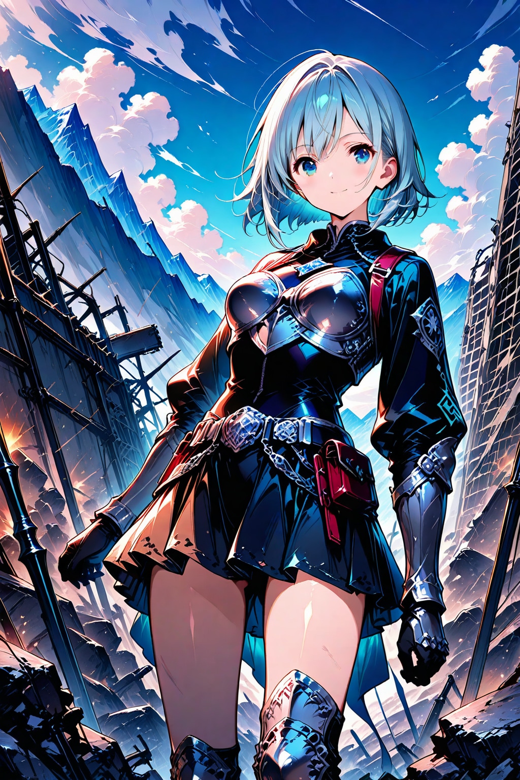 魔法騎士な魔法少女・青 | の人気AIイラスト・グラビア