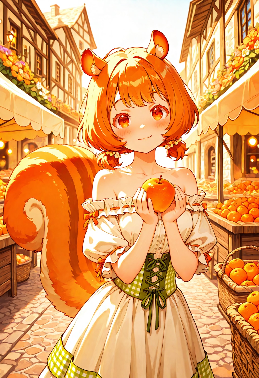 買い物中のリスの女の子２