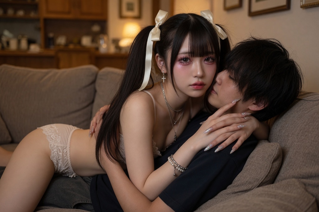 ソファーで？