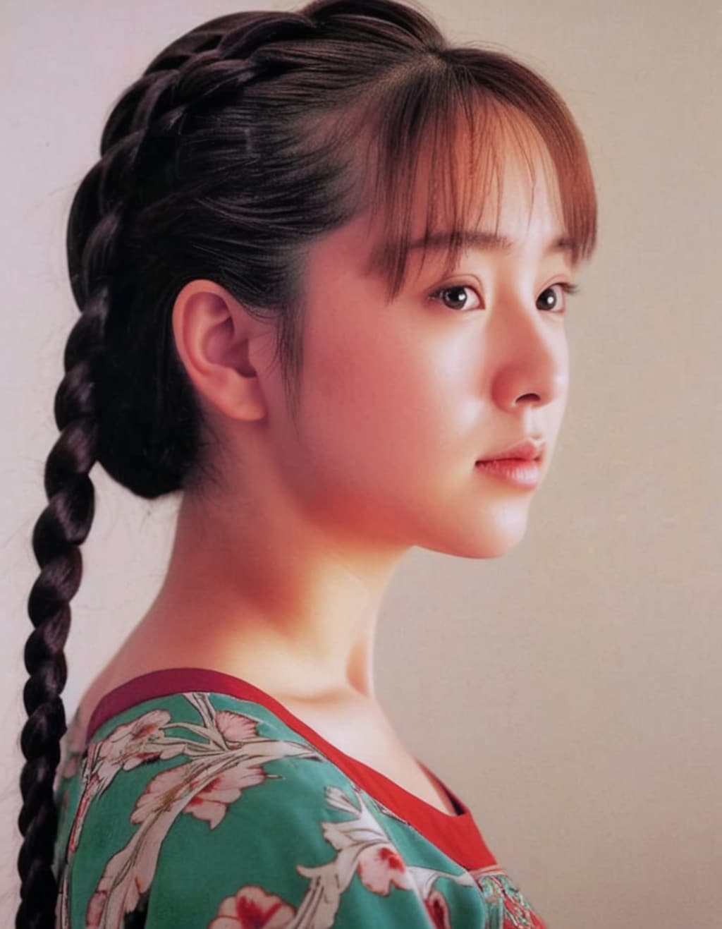 低い三つ編み