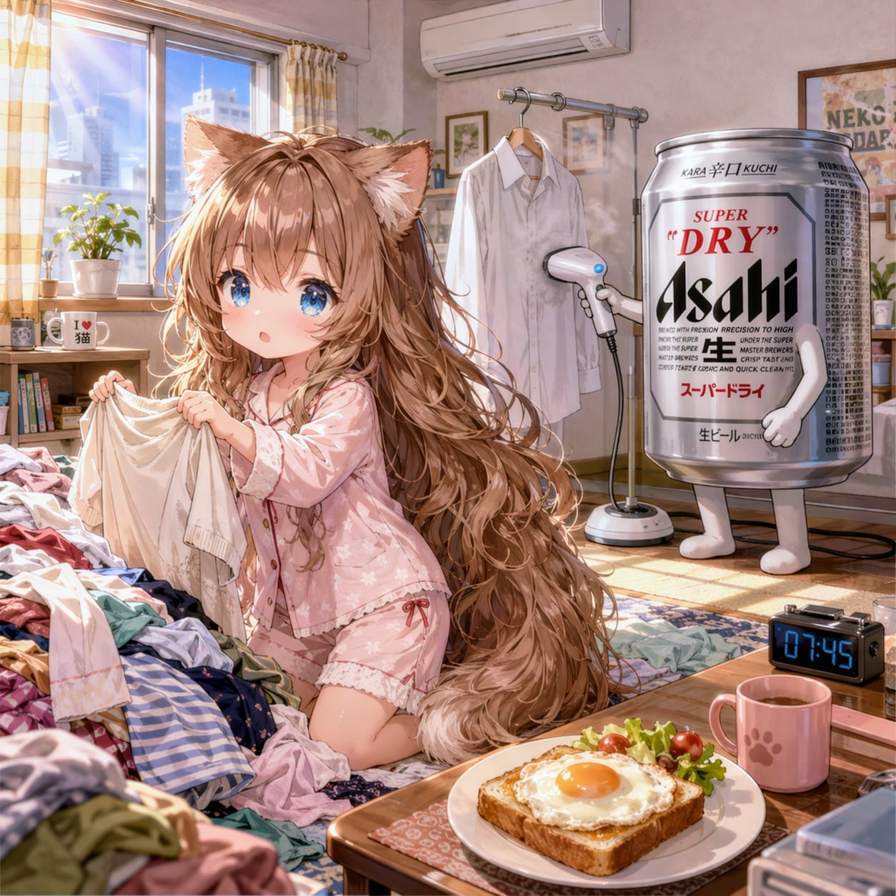 着替えを選ぶ小さな女の子 | の人気AIイラスト・グラビア