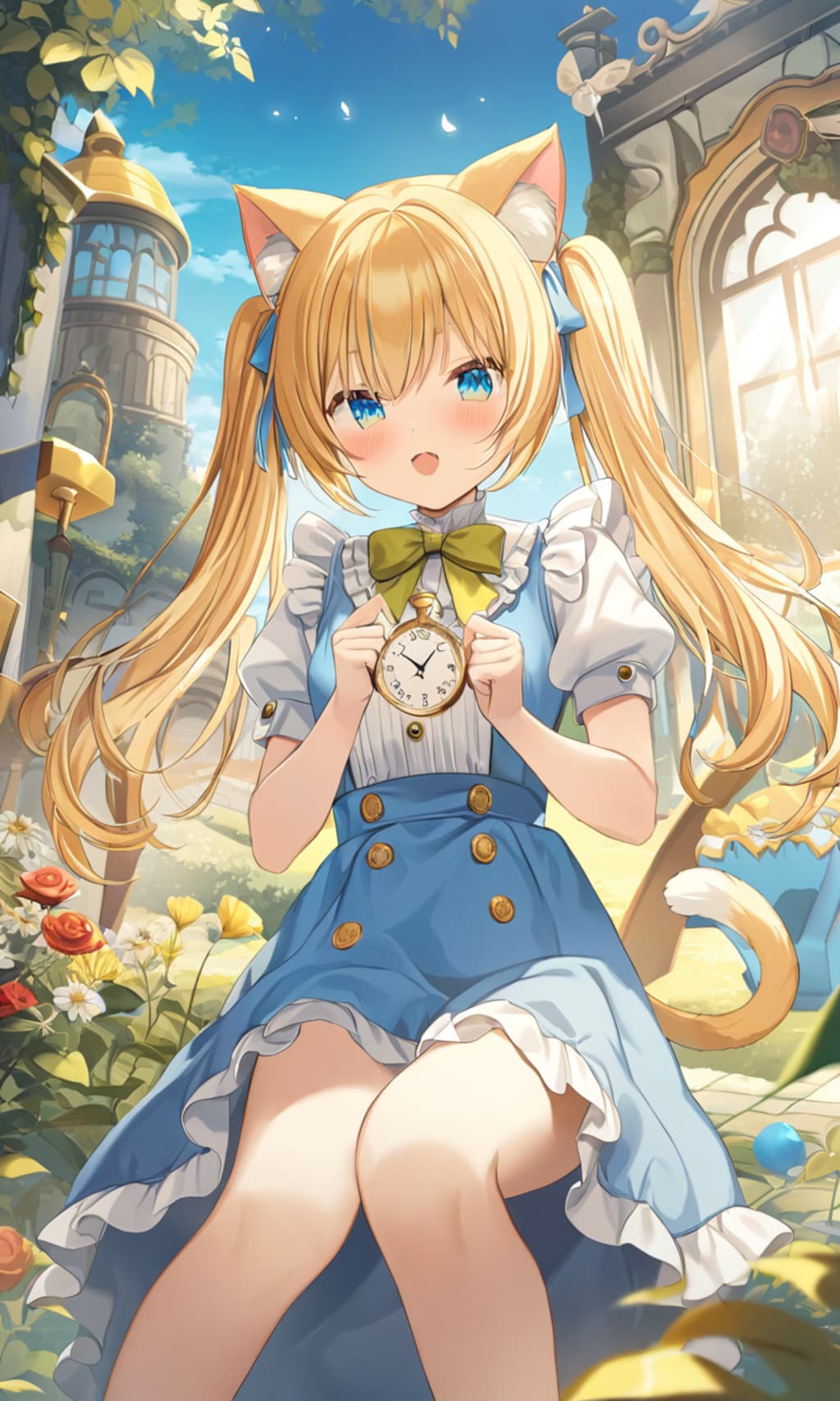 こるり「アリスコスプレ」まや「まあ髪の色もあってにあうわなチェシャ猫みたいだが猫」