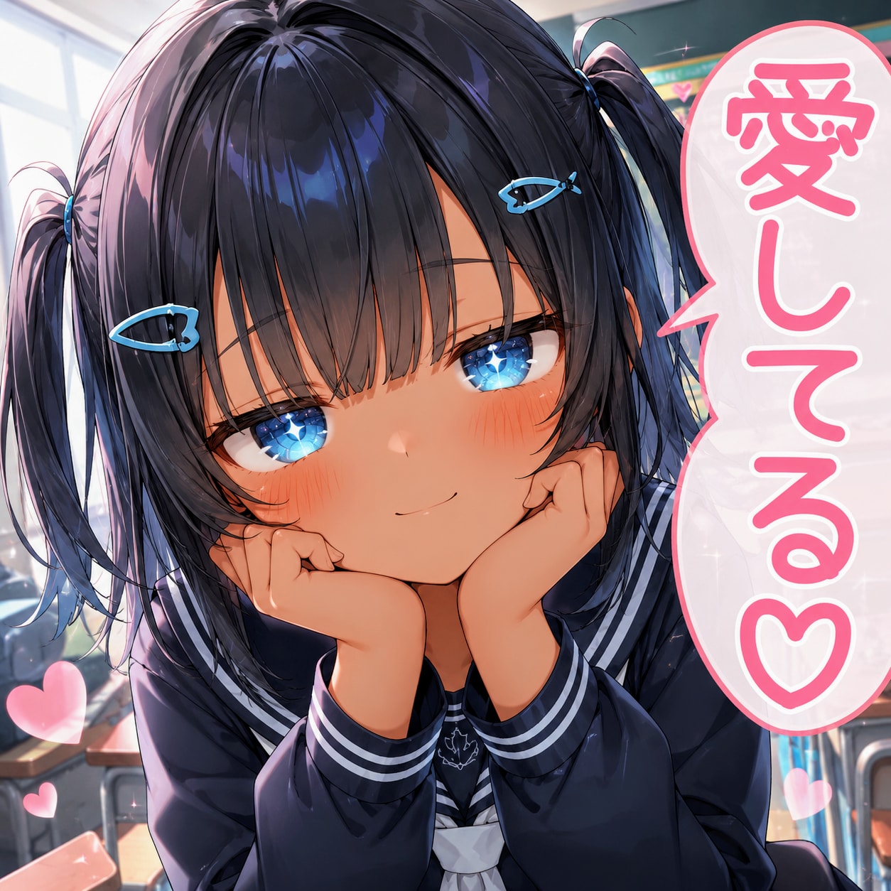 愛してるゲームをするこなつちゃん | の人気AIイラスト・グラビア