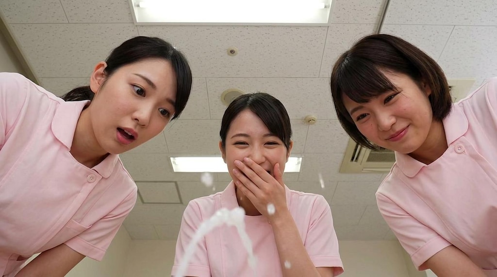 ナースに見つめられて出ちゃう