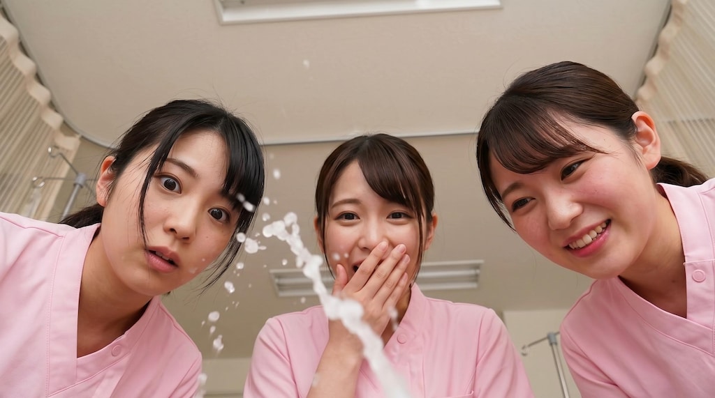 ナースに見つめられて出ちゃう