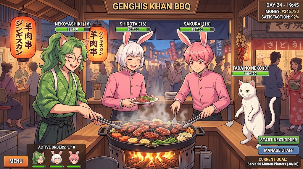 ジンギスカン食べ食べゲーム