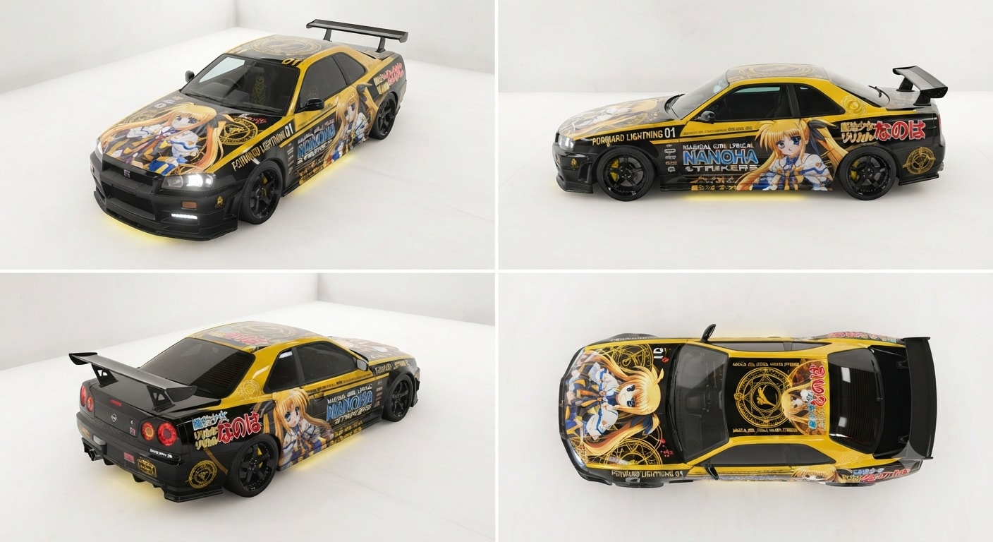 R34GT-R フェイトテスタロッサ痛車 | の人気AIイラスト・グラビア