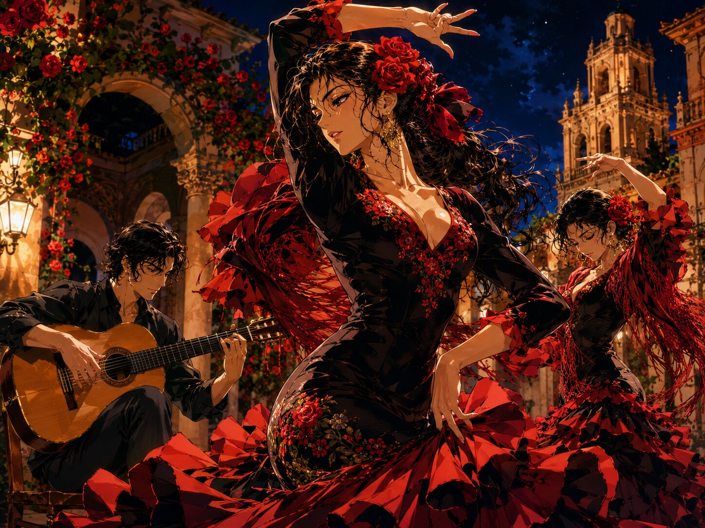 🌹 ¡Un baile fugaz en pleno verano! ¡Una noche apasionada! 🔥 | の人気AIイラスト・グラビア