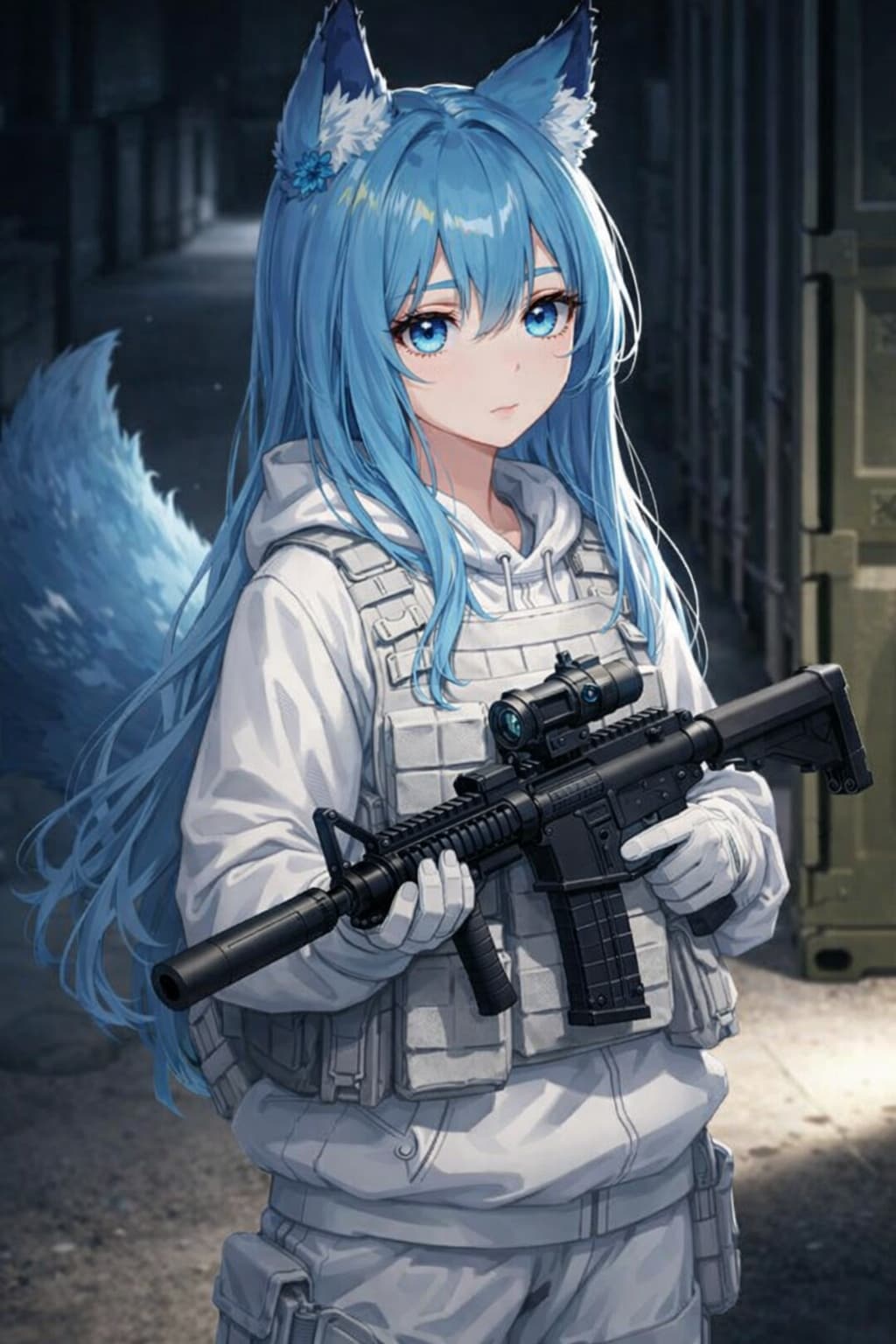 姫猫は、この銃（おもさ）で、独り純粋を守り抜く。