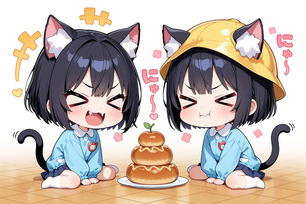 なかよくたべよっ♡