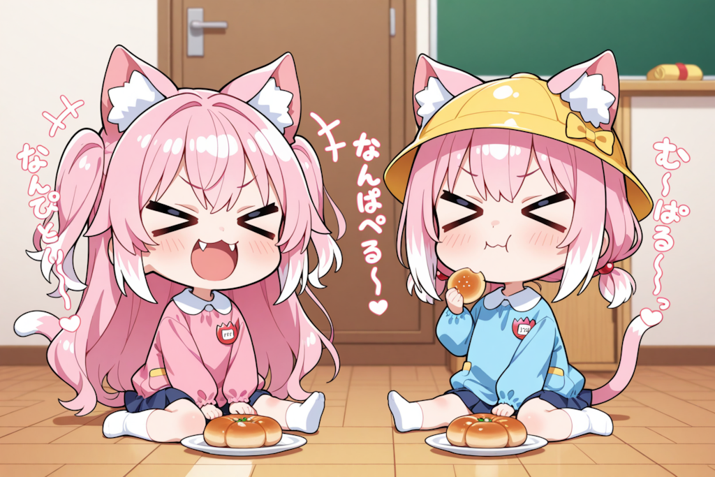 なかよくたべよっ♡