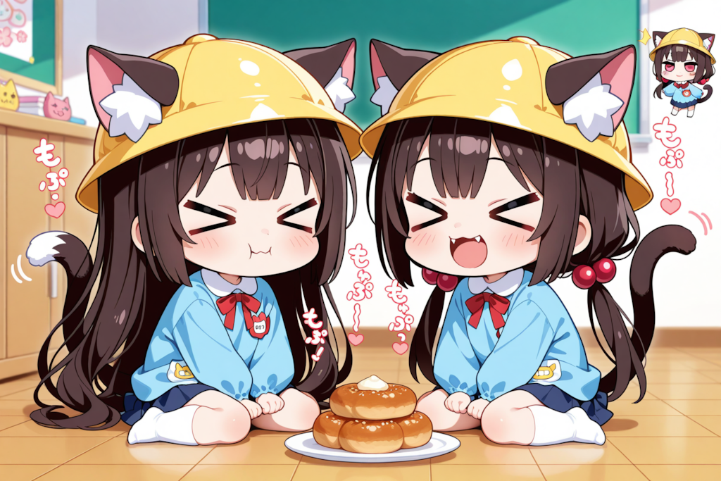 なかよくたべよっ♡