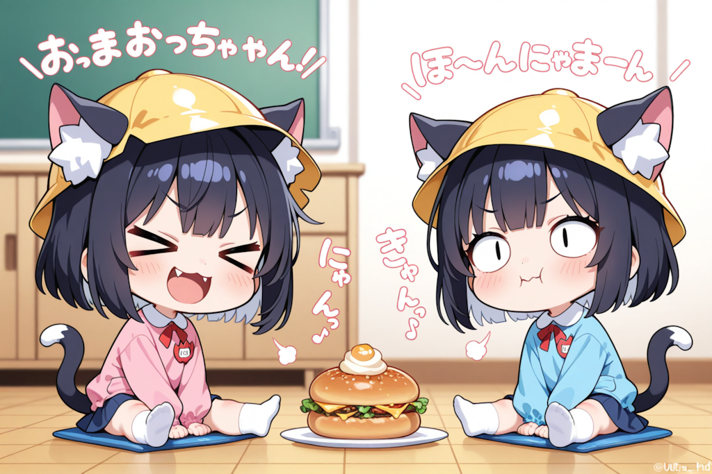 なかよくたべよっ♡