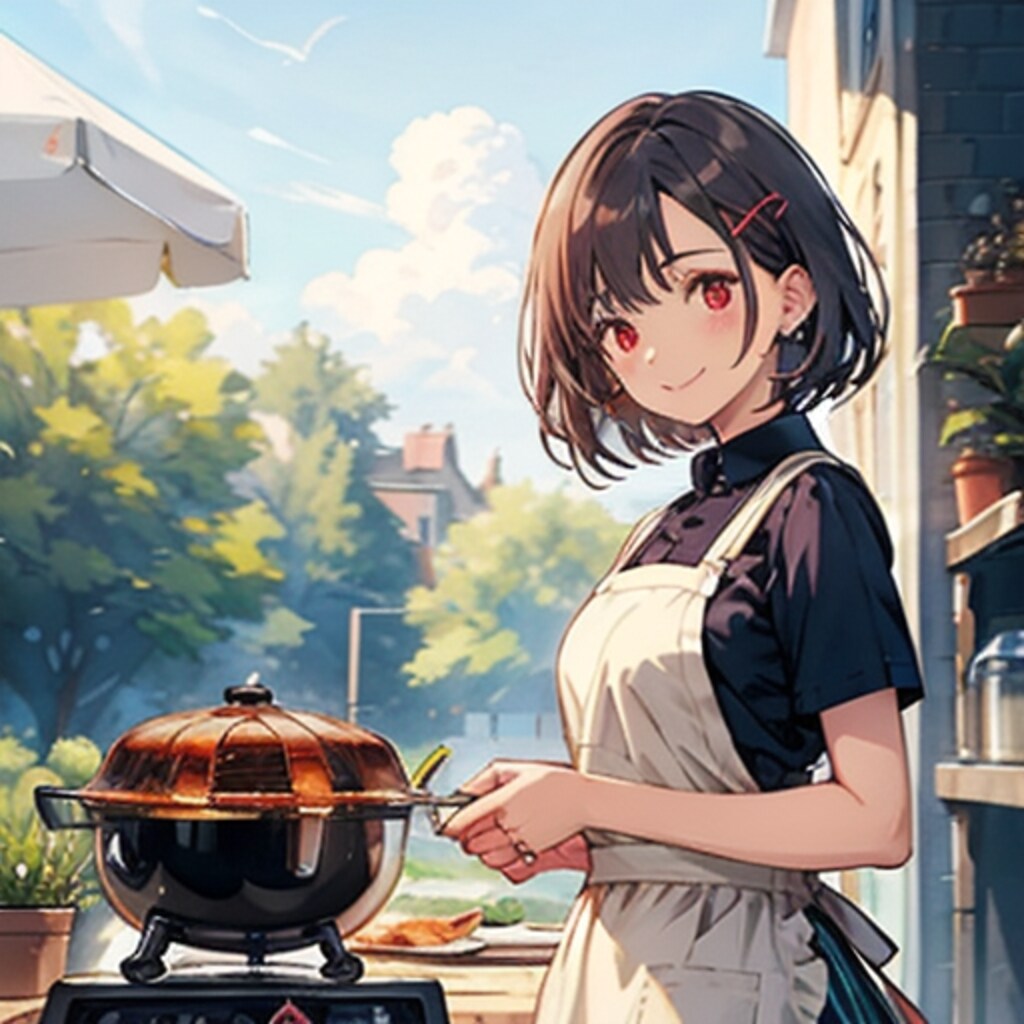 豚肉入りボルシチ調理中