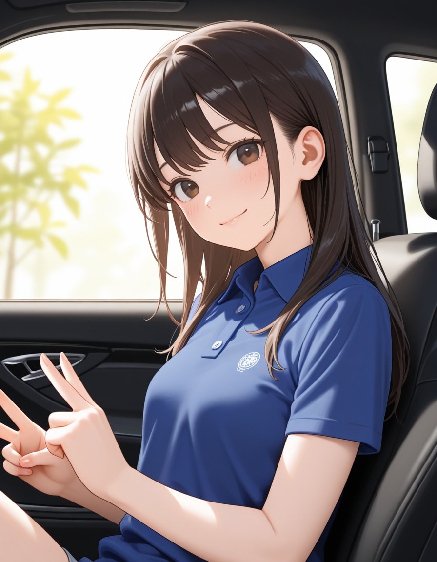 駐車場で | の人気AIイラスト・グラビア