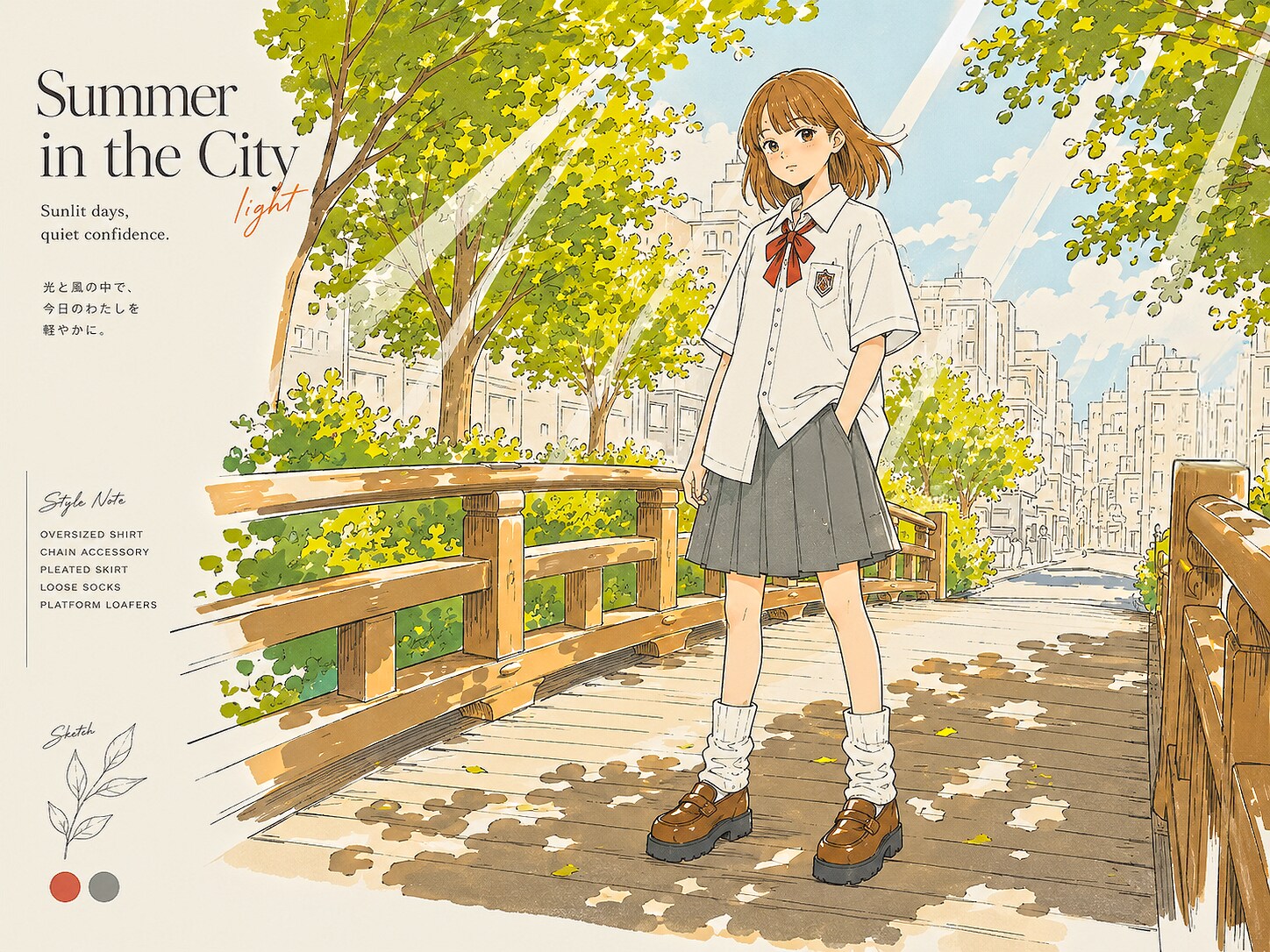 木の橋と少女96