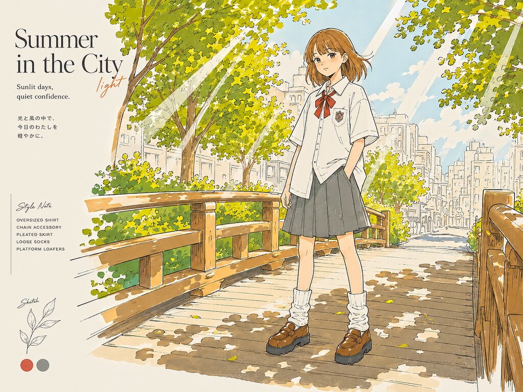 木の橋と少女96