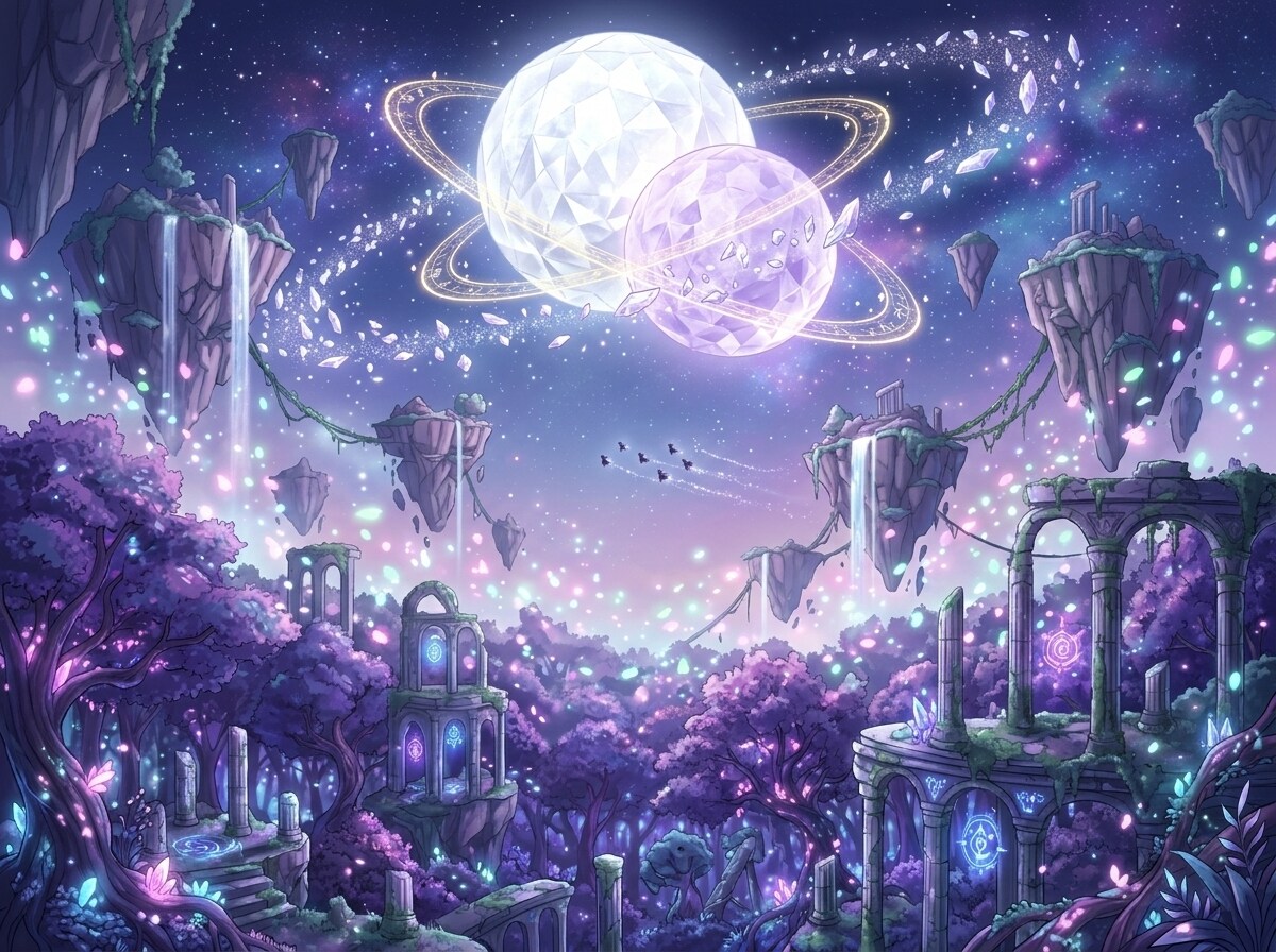 エーテルフォレストの夜 | の人気AIイラスト・グラビア