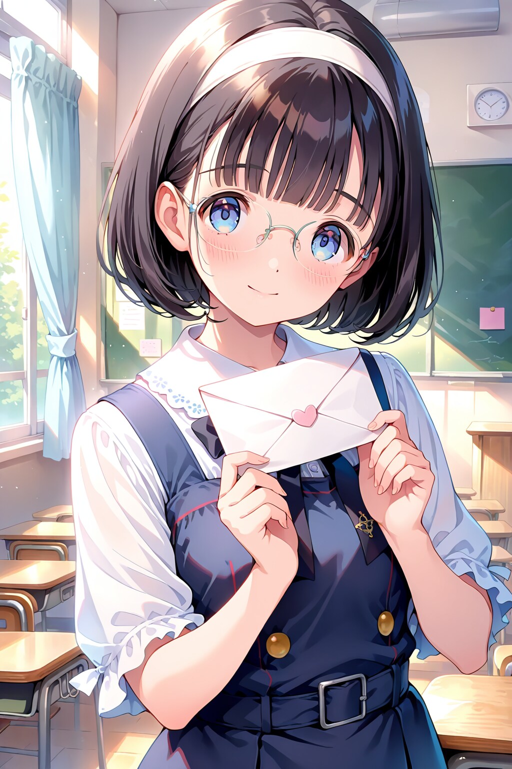 LARIMARな黒髪おかっぱ眼鏡っ娘 | の人気AIイラスト・グラビア