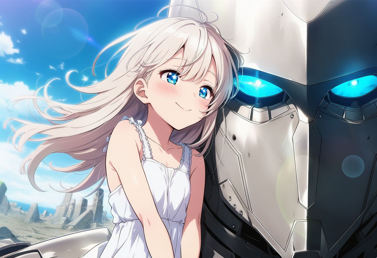 遺跡の守護者と少女の旅立ち | の人気AIイラスト・グラビア