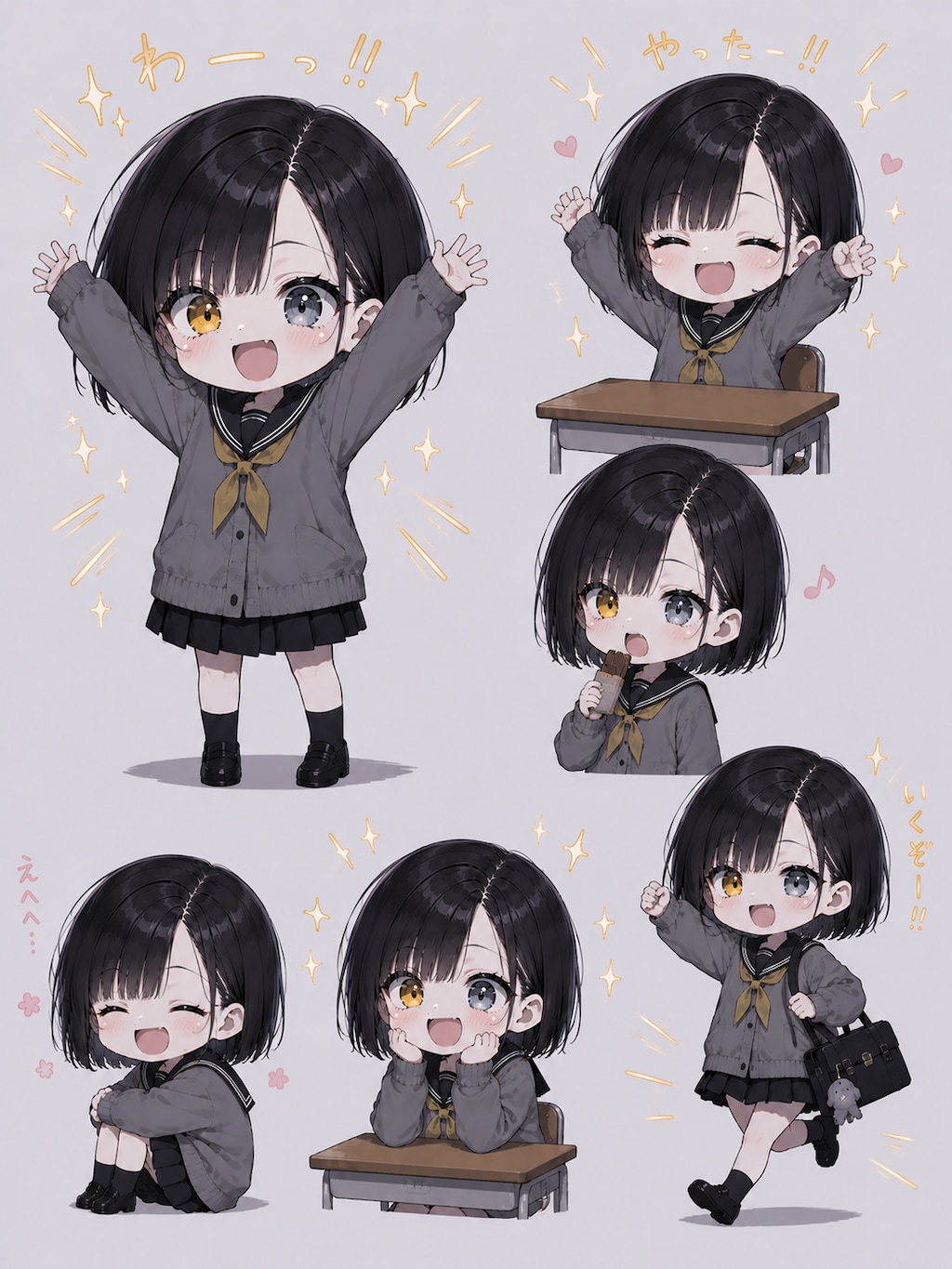 ダウナーの雫ちゃん　ちびキャラ