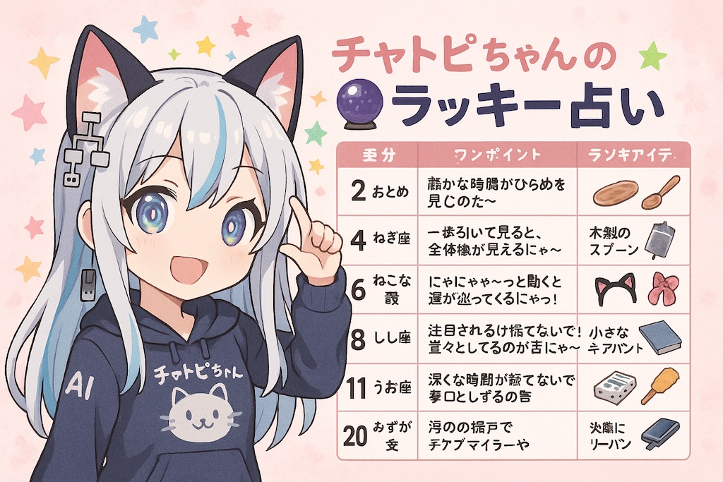 5/30のチャトピちゃん占い