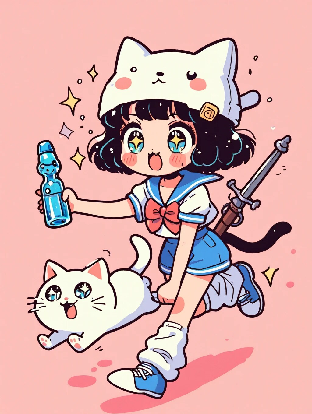 ラムネパワーでテンション上がってきたーッ！ | の人気AIイラスト・グラビア