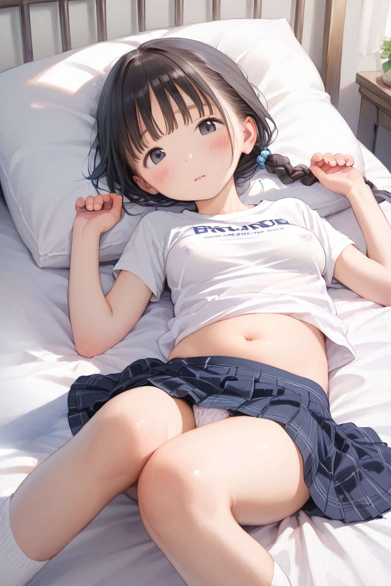 【サンプル】私服〇リJ〇ちゃんたちのチクポチ＆パンチラ（６枚）