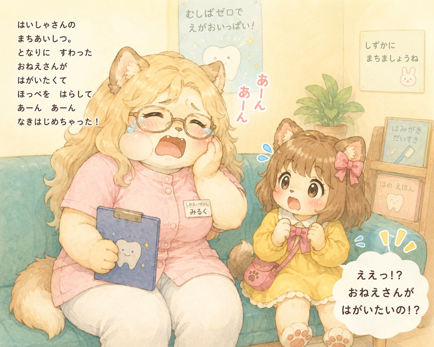 おねえさんがないてる！？