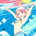 海とイルカ 2枚目