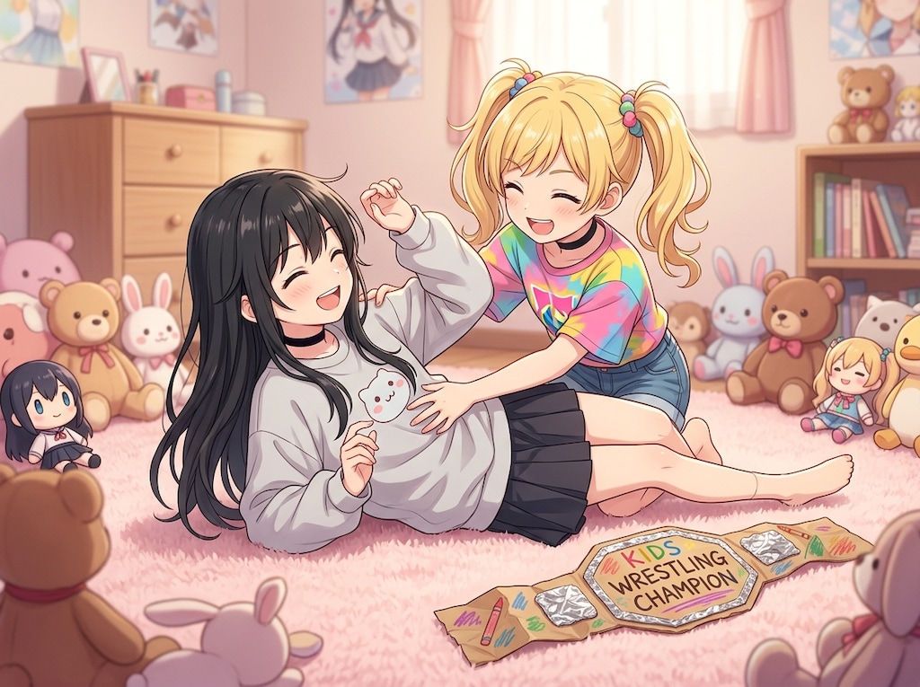 まけたらおやつ半分ね！