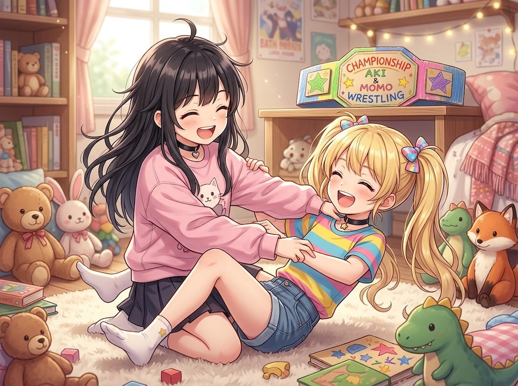 まけたらおやつ半分ね！