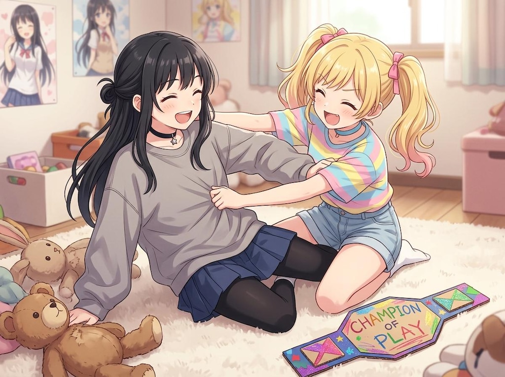 まけたらおやつ半分ね！