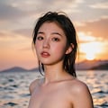 沈む太陽浮くおっぱい 4枚目