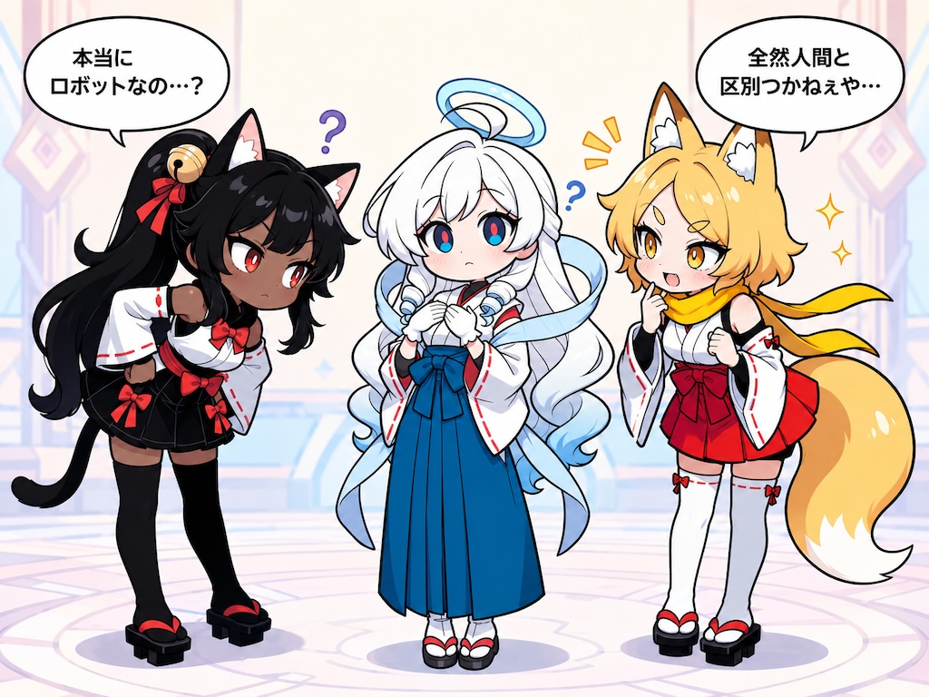 うちの子の日常 ミライちゃんと琥珀ちゃんとノワールちゃん