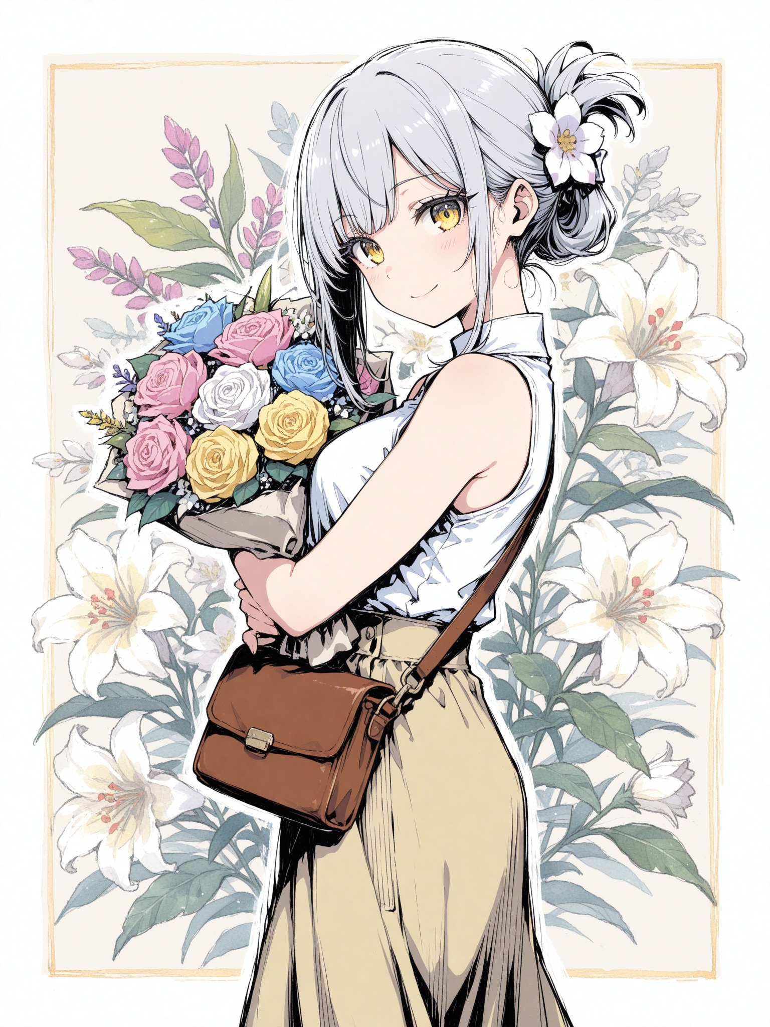 看板娘　flowers