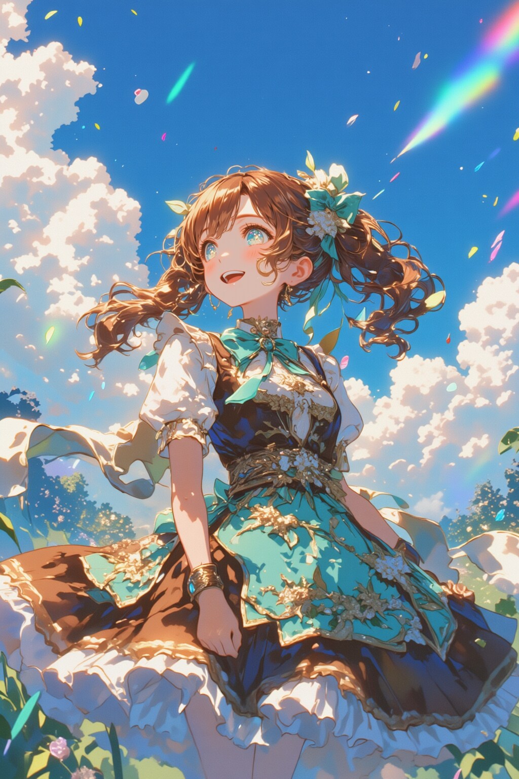 空と虹と雲