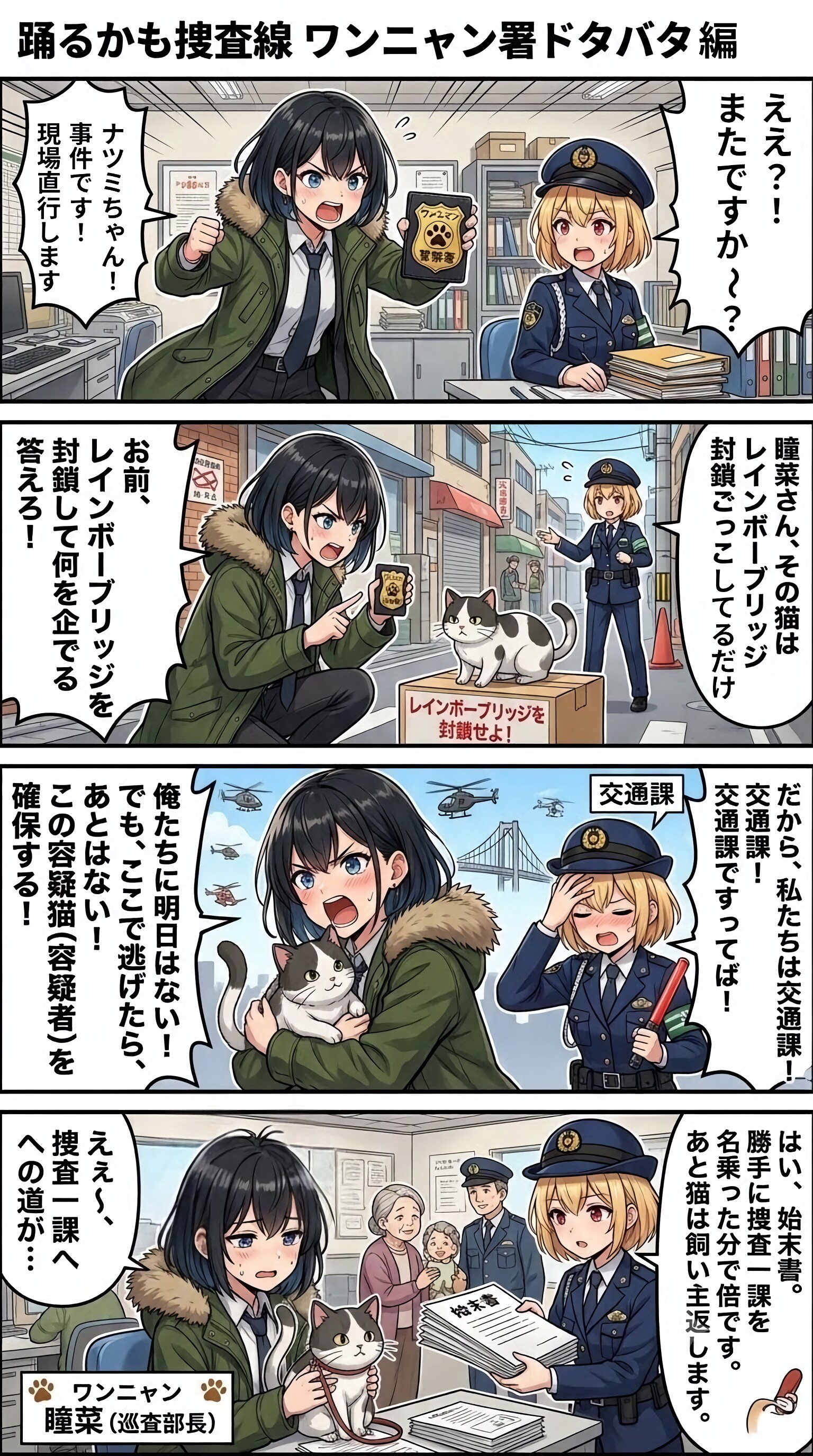 踊るかも捜査線〜ワンニャン署ドタバタ編 | の人気AIイラスト・グラビア