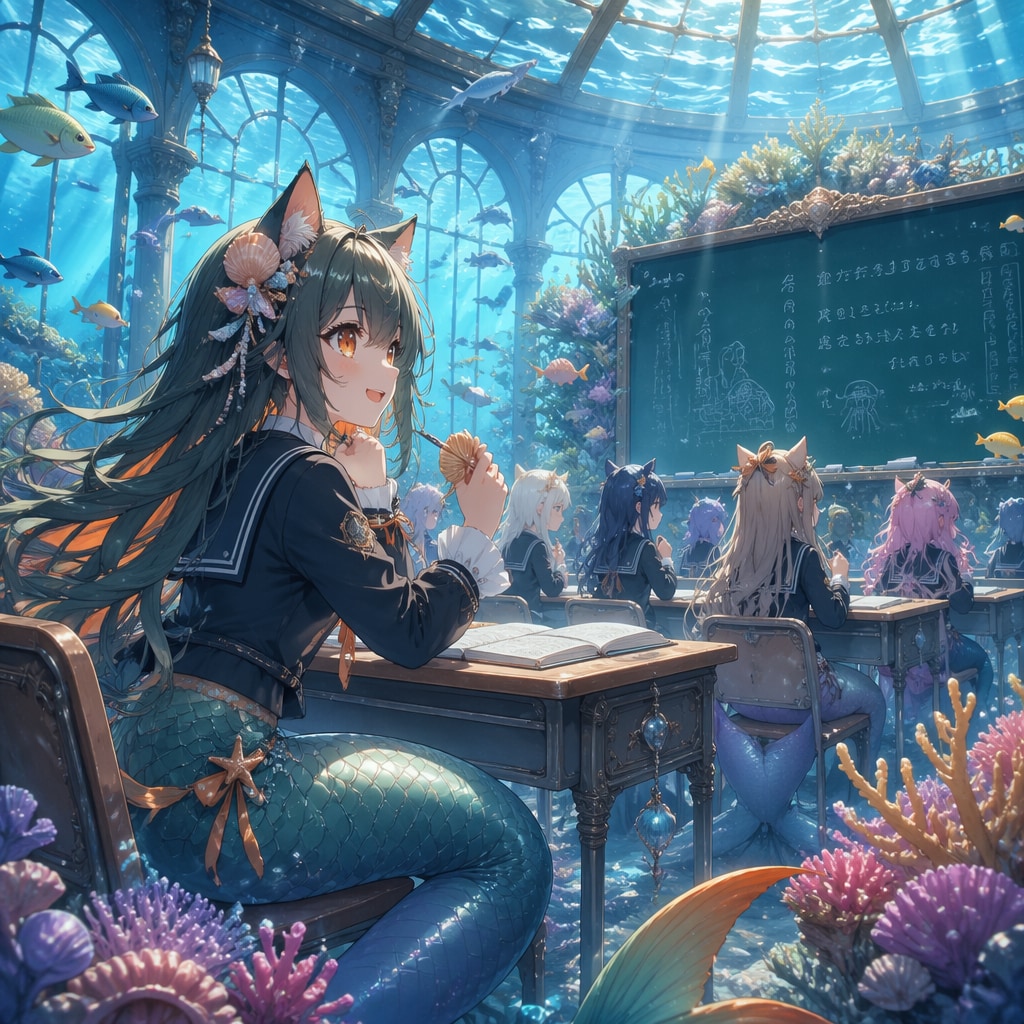 海底教室（２）翠鈴　GPTimage2.0 | の人気AIイラスト・グラビア