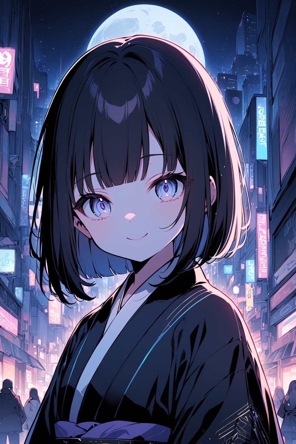 月夜の少女　その５ | の人気AIイラスト・グラビア