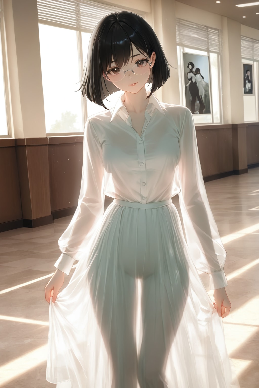 眼鏡の黒髪さん(19yo)
