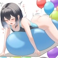 風船フェチの女の子 5枚目