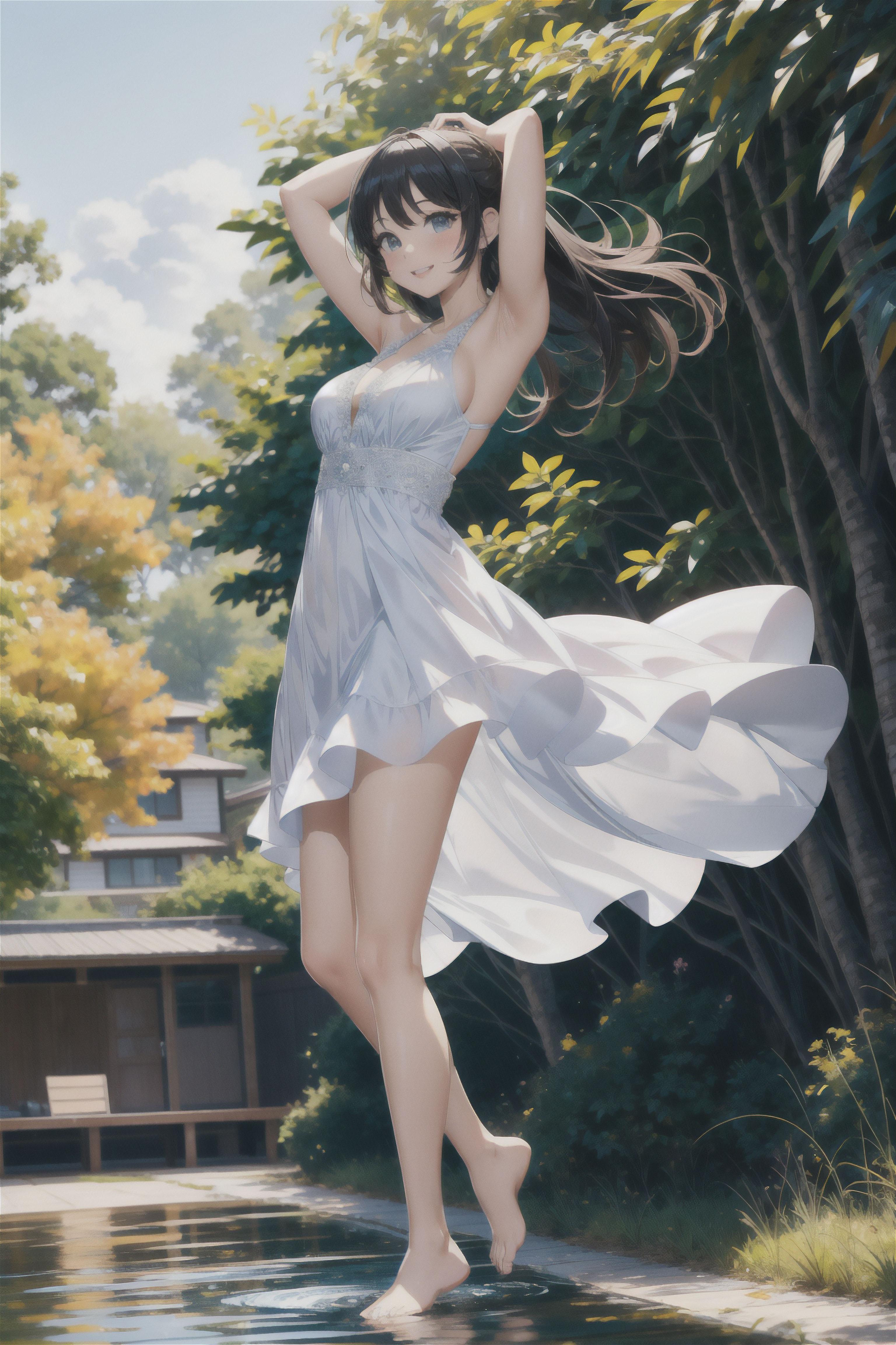 裸足の女性