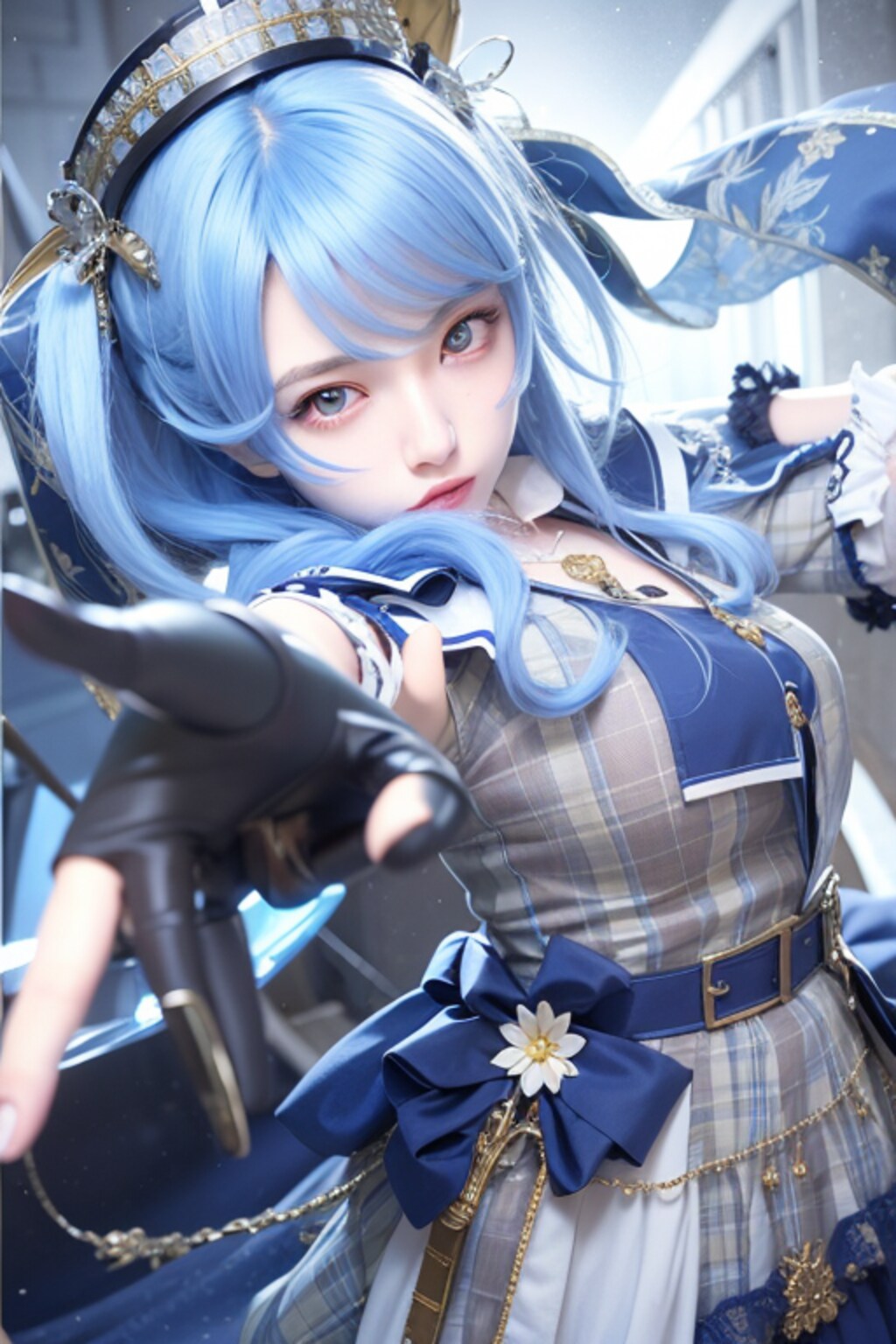 凛々しく美しい星街すいせいAIコスプレイヤーちゃん