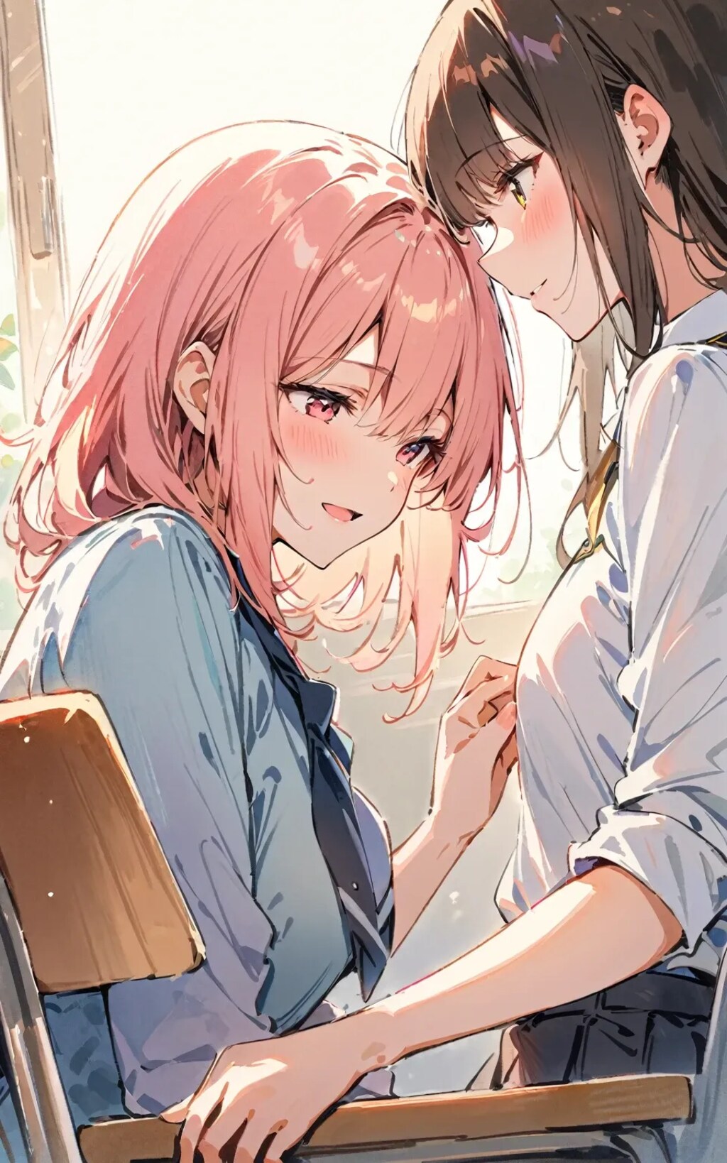 パステル百合×制服(SDXL)