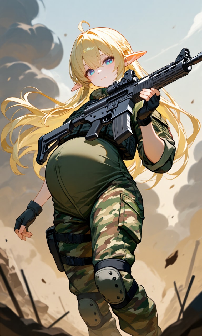 異世界ミリタリー妊婦シリーズその４０ | の人気AIイラスト・グラビア