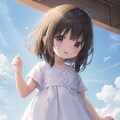陽気の中の少女 8枚目